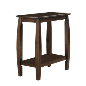 Elegant Wooden Chair Side Table, Brown