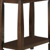 Elegant Wooden Chair Side Table, Brown