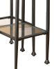 Set Of 2 Metal Nesting Tables With Glass Top, Black