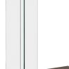 Contemporary Wood And Glass Snack Table, Gray And Clear