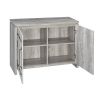 Spacious Wooden Accent Cabinet, Gray