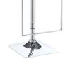 Adjustable Contemporary Metal Bar Stool, Black & Silver