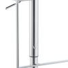 Adjustable Contemporary Metal Bar Stool, Black & Silver