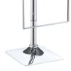 Classic Adjustable Metal Bar Stool, Gray & Silver