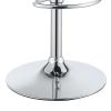 Classy Backless Adjustable Height Bar Stool, White