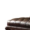 Majestic Ottoman, 2 Tone Dark Brown & Cherry Oak