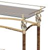 Alluring Serving Cart, Golden Plated & Clear Glass