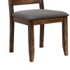 Wooden Ladder Back Dining Chair, Gray & Brown, Set of 2