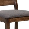 Wooden Ladder Back Dining Chair, Gray & Brown, Set of 2