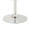 Mid Century Small Back Adjustable Bar Height Stool, Cream & Walnut