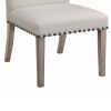 Rolled Back Parson Dining Chair, Beige, Set of 2