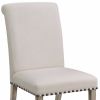 Rolled Back Parson Dining Chair, Beige, Set of 2