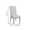 Rolled Back Parson Dining Chair, Beige, Set of 2