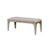 Wooden Bench With Comfy Cushioned Seat Gray