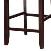 Classic Wooden Armless High Chair, Brown & Black, Set of 2