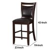 Classic Wooden Armless High Chair, Brown & Black, Set of 2
