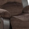 Polyurethane Rocker Recliner In Choco Suede Brown