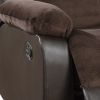 Polyurethane Rocker Recliner In Choco Suede Brown