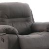 Leatherette Rocker Recliner In Gray