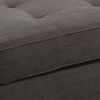 Cocktail Ottoman In Dark Gray Dorris Fabric