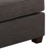 Cocktail Ottoman In Dark Gray Dorris Fabric