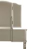 Commodious Vanity Set Featuring Stool And Mirror Silver