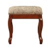 Cherub Vanity Set Featuring Stool And Mirror Cherry Brown