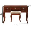 Cherub Vanity Set Featuring Stool And Mirror Cherry Brown
