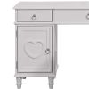 Seraph Vanity Set Featuring Stool And Mirror White