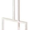 31 Inch Modern Bar Stool, Vegan Faux Leather, Backless, Chrome, Silver