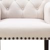 William Parson Side Dining Chair, Beige & Smokey Black