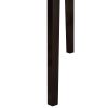 Spacious Wooden High Table Faux Marble Top Brown