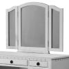 Wooden Vanity Set With Stool White