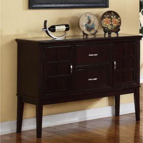 Plywood Poplar Wood Buffet Server, Espresso