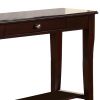 Wooden Console Table With One Drawers Brown