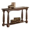 Quaint Wooden Console Table With Bottom Shelf, Brown
