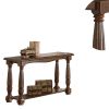 Quaint Wooden Console Table With Bottom Shelf, Brown
