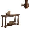 Quaint Wooden Console Table With Bottom Shelf, Brown