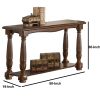 Quaint Wooden Console Table With Bottom Shelf, Brown