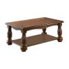 Rubber Wood Ash Burl Coffee Table, Brown