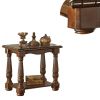 Rubber Wood End Table, Brown