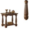 Rubber Wood End Table, Brown
