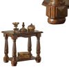 Rubber Wood End Table, Brown