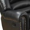 Immense Relief Bonded Leather & Plywood Recliner/Glider, Black