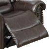 Individual Fun Bonded Leather & Plywood Recliner/Glider, Brown