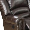 Individual Fun Bonded Leather & Plywood Recliner/Glider, Brown