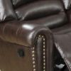 Individual Fun Bonded Leather & Plywood Recliner/Glider, Brown