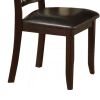 Contemporary Rubber Wood Dining Chair With Upholstered Seat, Set Of 2,Brown