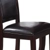 Retro Style Set Of Two Wooden Dining Chairs In Dark Brown,