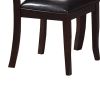 Retro Style Set Of Two Wooden Dining Chairs In Dark Brown,